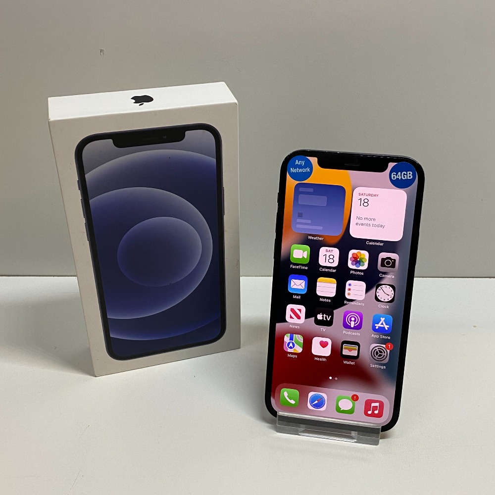 Preowned Apple iPhone 12 64gb unlocked boxed MGJ53B/A Own4Less